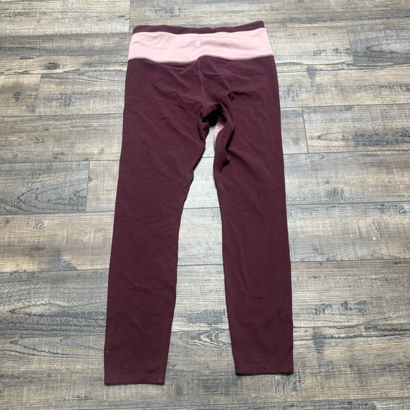 Athleta Chroma 7/8 Leggings Pink and Burgundy Women's Size Medium - Picture 9 of 11